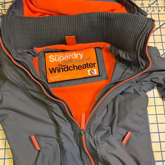 Superdry Japan Navy Pink Windcheater Jacket Women's Sz Small Insulated Full Zip - Picture 13 of 16